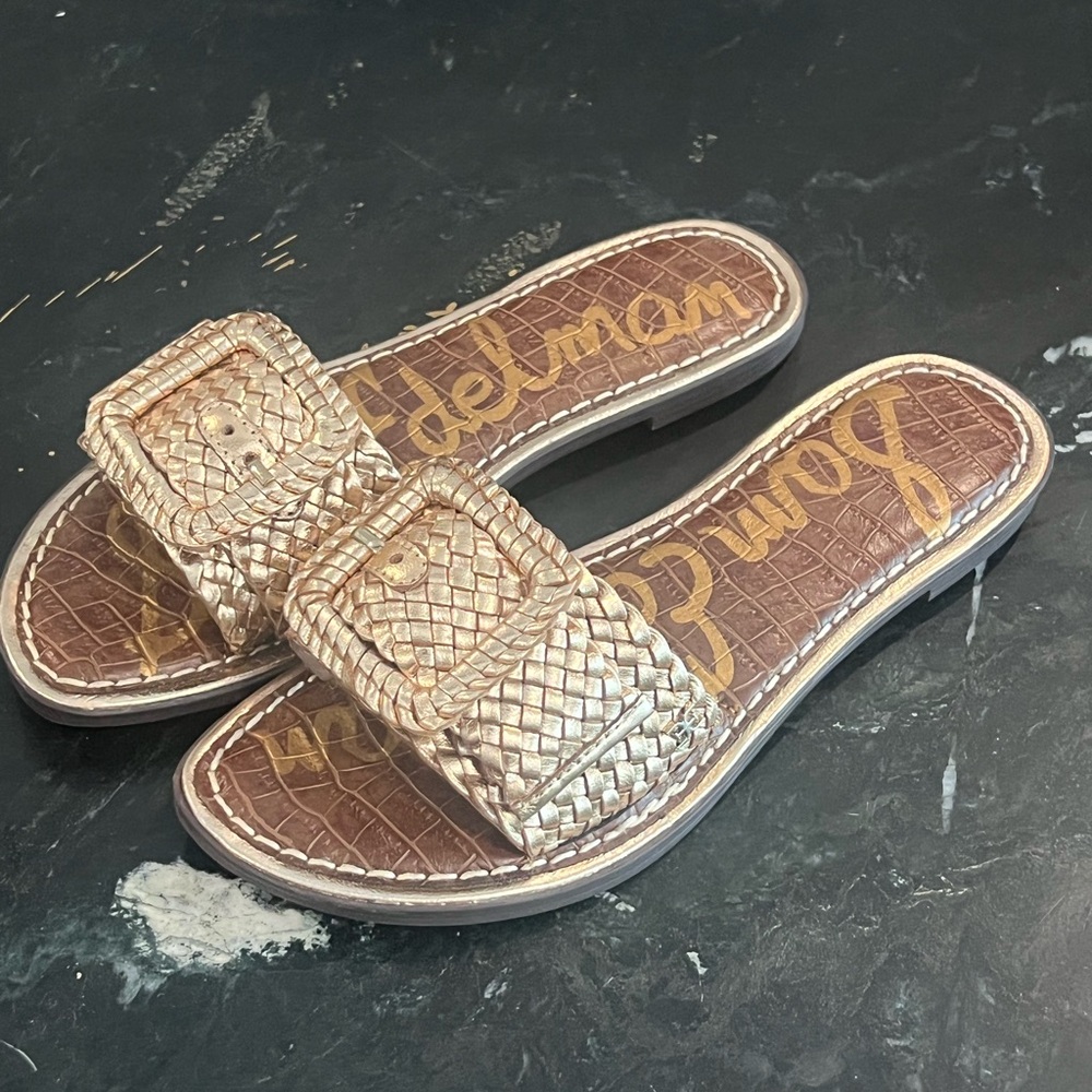 Sam Edelman Gold Metallic Sandals